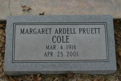 Margaret Ardell Pruett Cole