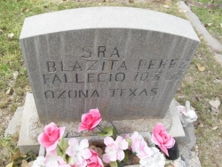 Fallecio Blazita Perez Sr.