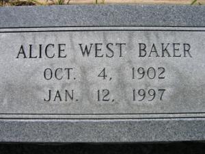 Alice West Baker