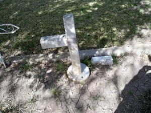 Concrete Cross Broken No Name