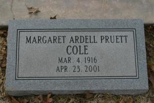 Margaret Ardell Pruett Cole