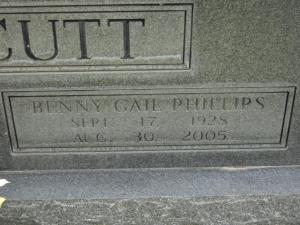 Benny Gail Phillips Hunnicutt