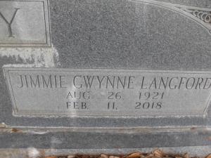 Jimmie Gwynne Langford Cloudt Jacoby