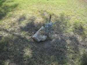 Metal Cross with Stone